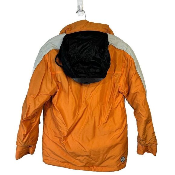 Snozu Performance Women's Size Large Jacket Orange Fleece Lined Hooded Coat EUC - Picture 2 of 12